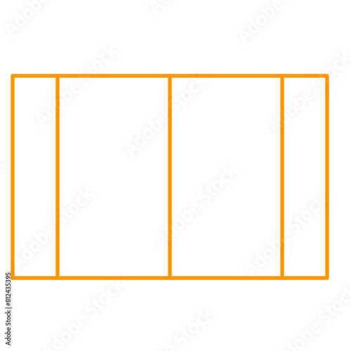 Simple accordion style data table layout template,vector