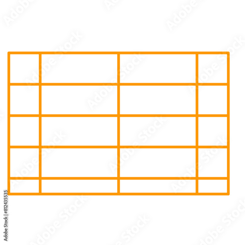 Simple accordion style data table layout template,vector