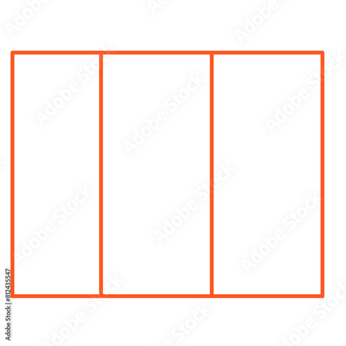 Simple accordion style data table layout template,vector