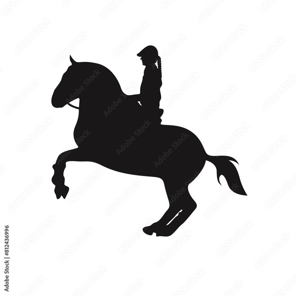 Cowboy Figure Silhouette with Lasso and Horse. Vector Illustration Cowboy Figure Silhouette with Lasso and Horse. Vector Illustration