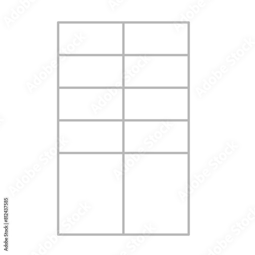 Simple stylized data table layout template
