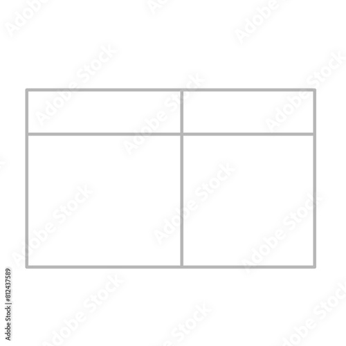 Simple stylized data table layout template