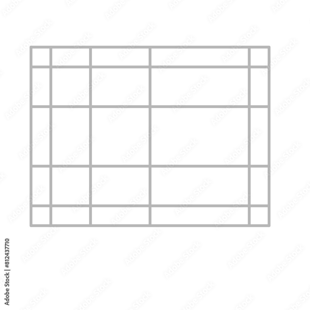 Simple stylized data table layout template