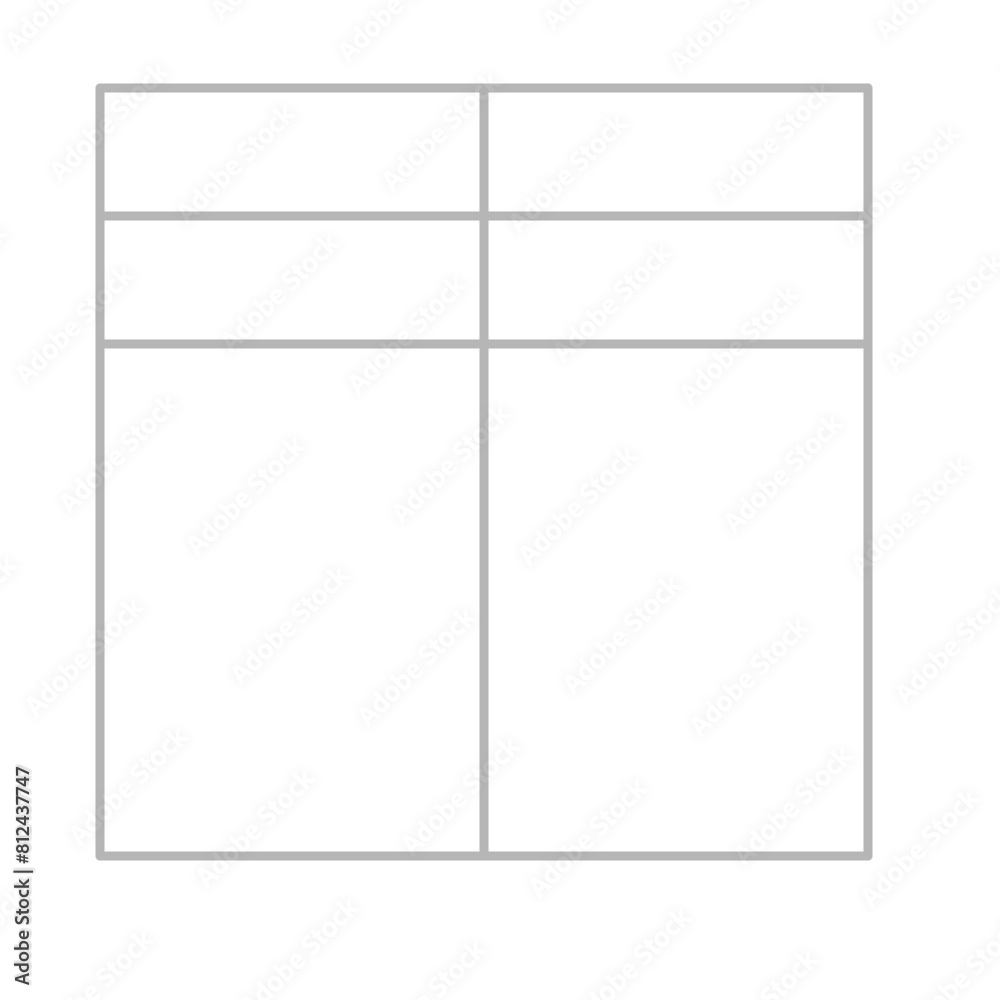 Simple stylized data table layout template Simple stylized data table layout template