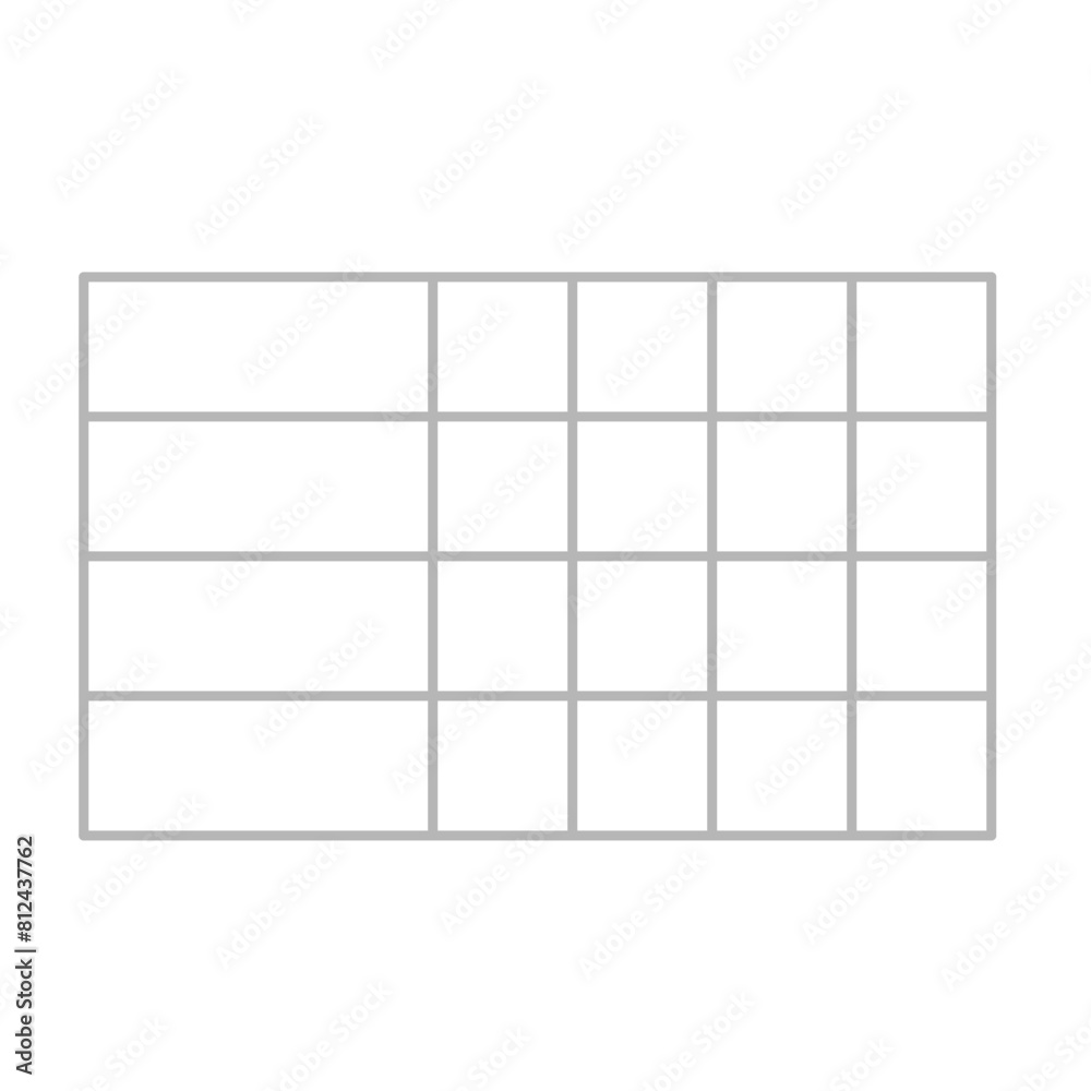 Simple stylized data table layout template Simple stylized data table layout template