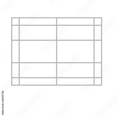 Simple stylized data table layout template