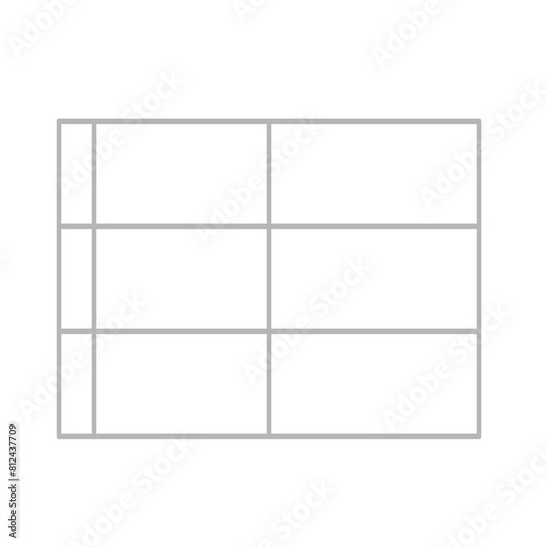 Simple stylized data table layout template