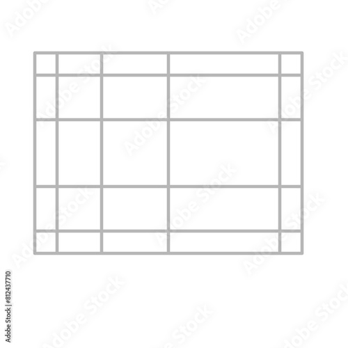 Simple stylized data table layout template
