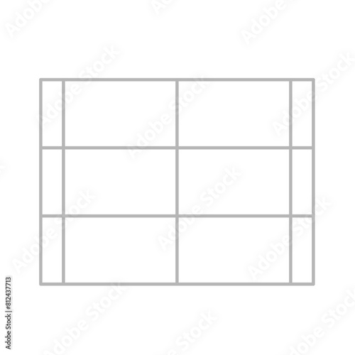 Simple stylized data table layout template