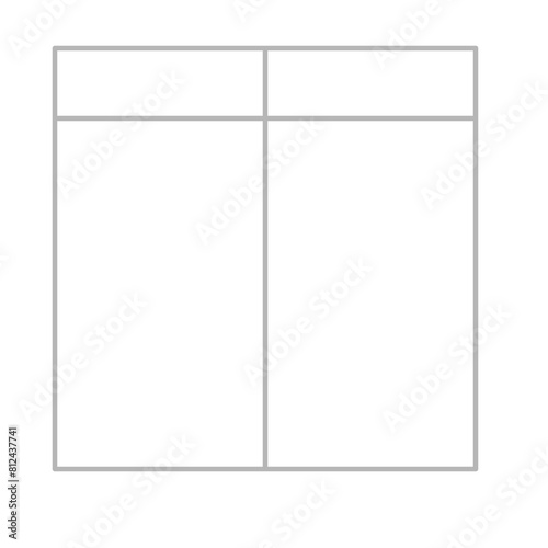 Simple stylized data table layout template