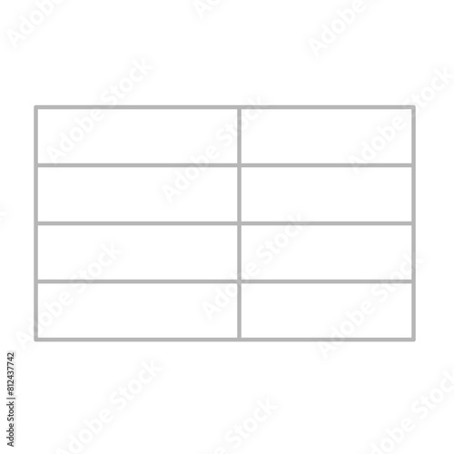 Simple stylized data table layout template