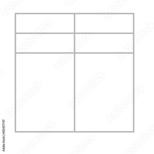 Simple stylized data table layout template