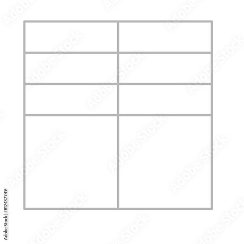 Simple stylized data table layout template