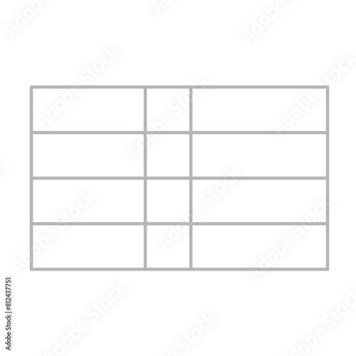 Simple stylized data table layout template