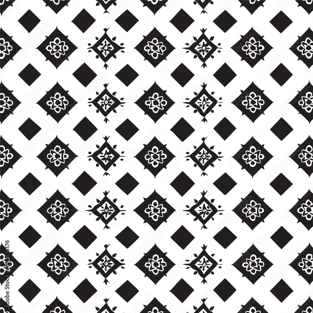 Geometric of seamless gray and white pattern