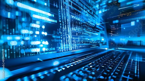 future technology business background features futuristic gradient colors