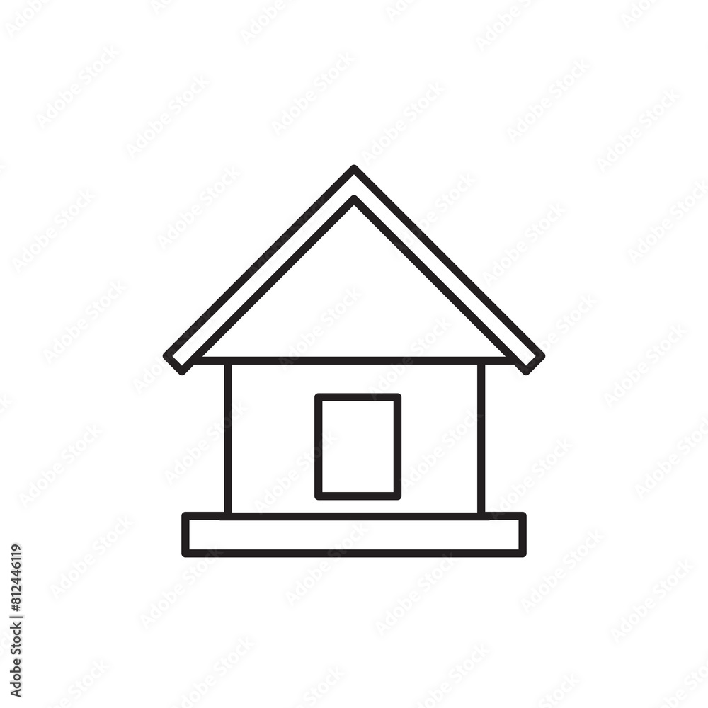 house icon vector flat liner illustration. vector symple illustration on white background..eps house icon vector flat liner illustration. vector symple illustration on white background..eps
