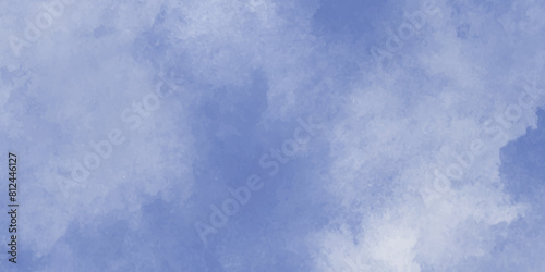 Natural and cloudy Blue and white colors clouds, polished and cloudy painted light blue clouds watercolor background, The summer is colorful clearing day Good weather with natural clouds.