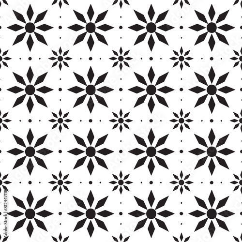 Wallpaper Mural Pattern vector black and white Torontodigital.ca