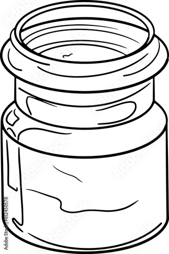 graphic illustration on a white background of a jam jar