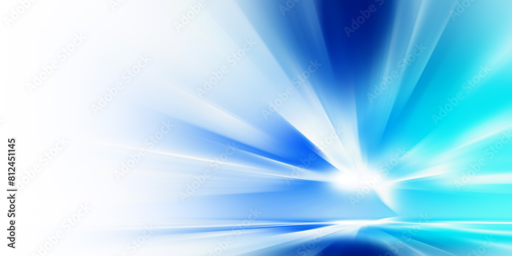 Obraz premium Abstract blue light beam gradient background banner or wallpaper, futuristic style