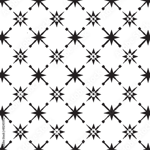 Pattern black and white vector