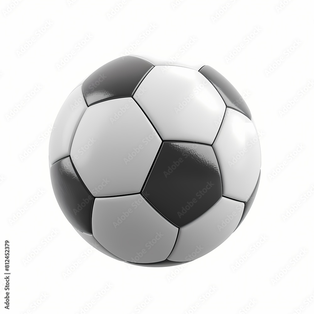 cute Soccer Ball icon, 3D render, white background, generative AI cute Soccer Ball icon, 3D render, white background, generative AI