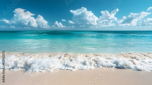 Beautiful beach and sea landscape background