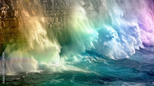 colorful water splash in the ocean © Naeem