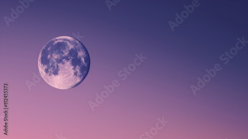 moon in clear blue sky