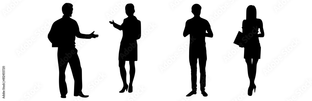 silhouette of a person , office employees