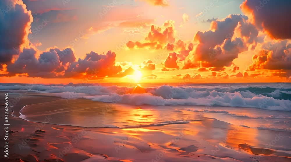 sea waves with beautiful walking clouds sea waves with beautiful walking clouds
