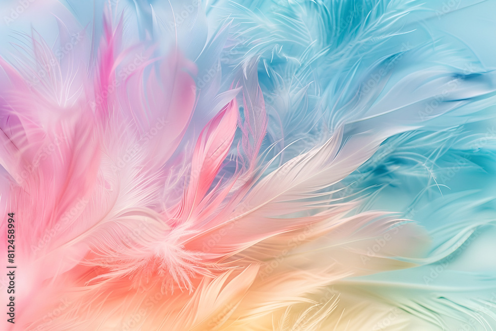 pastel colour feather abstract background