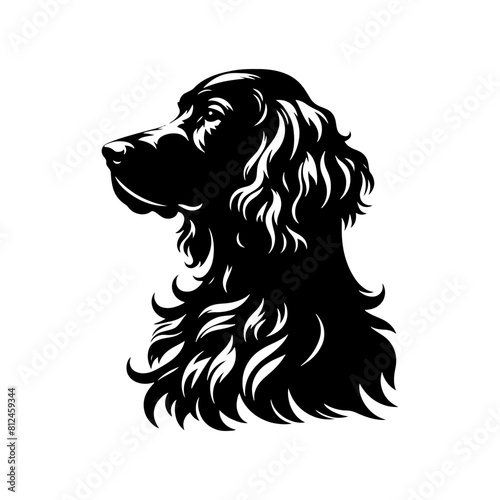 Irish Setter Dog Silhouette - Elegance and Strength Captured in Minimalist Form- Minimalist Irish Setter Dog Vector- Irish Setter Dog Illustration.