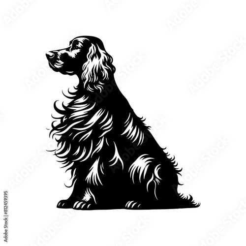 Irish Setter Dog Silhouette - Elegance and Strength Captured in Minimalist Form- Minimalist Irish Setter Dog Vector- Irish Setter Dog Illustration.