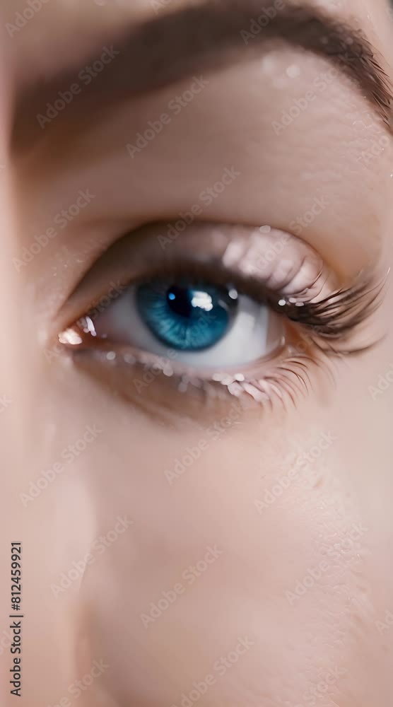 Beautiful Blue Female Eye, close-up Beautiful Blue Female Eye, close-up