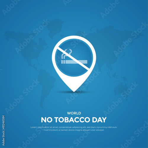 World Tobacco Day. cigarette and location creative concept design for poster, banner vector illustration