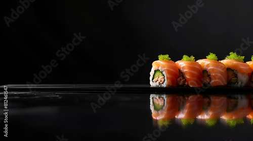 Delicious Japanese Cuisine. Sushi, Sashim ,generative ai photo