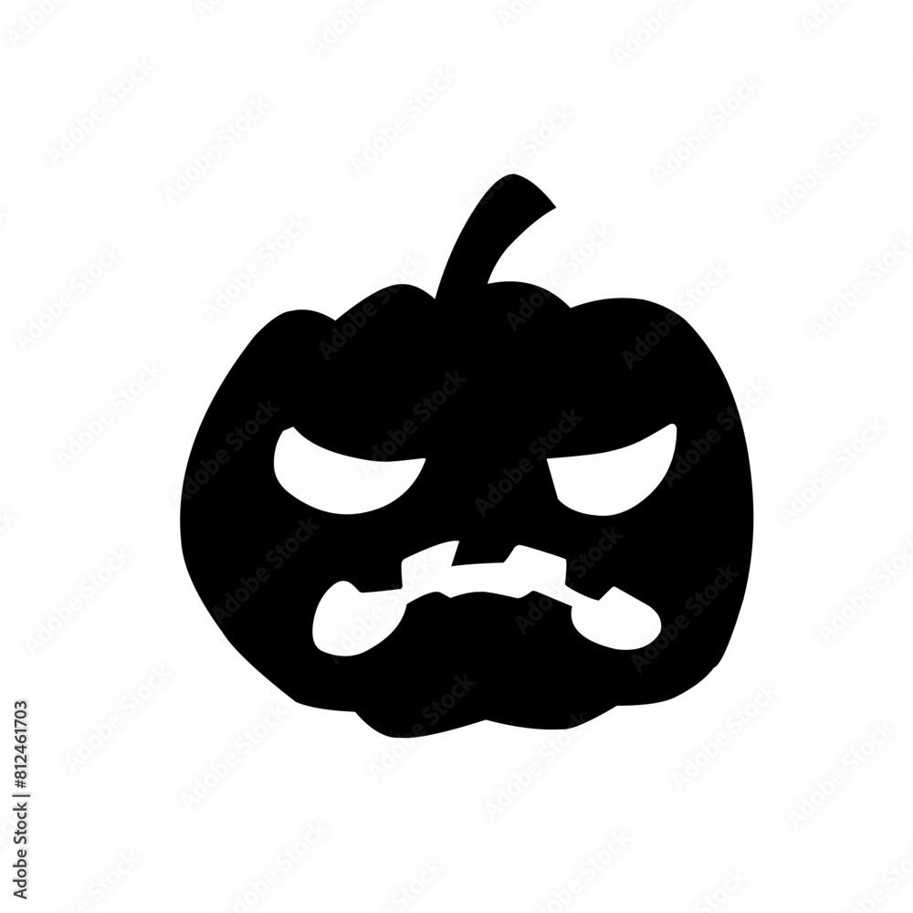 set of black Halloween pumpkin icons vector set of black Halloween pumpkin icons vector