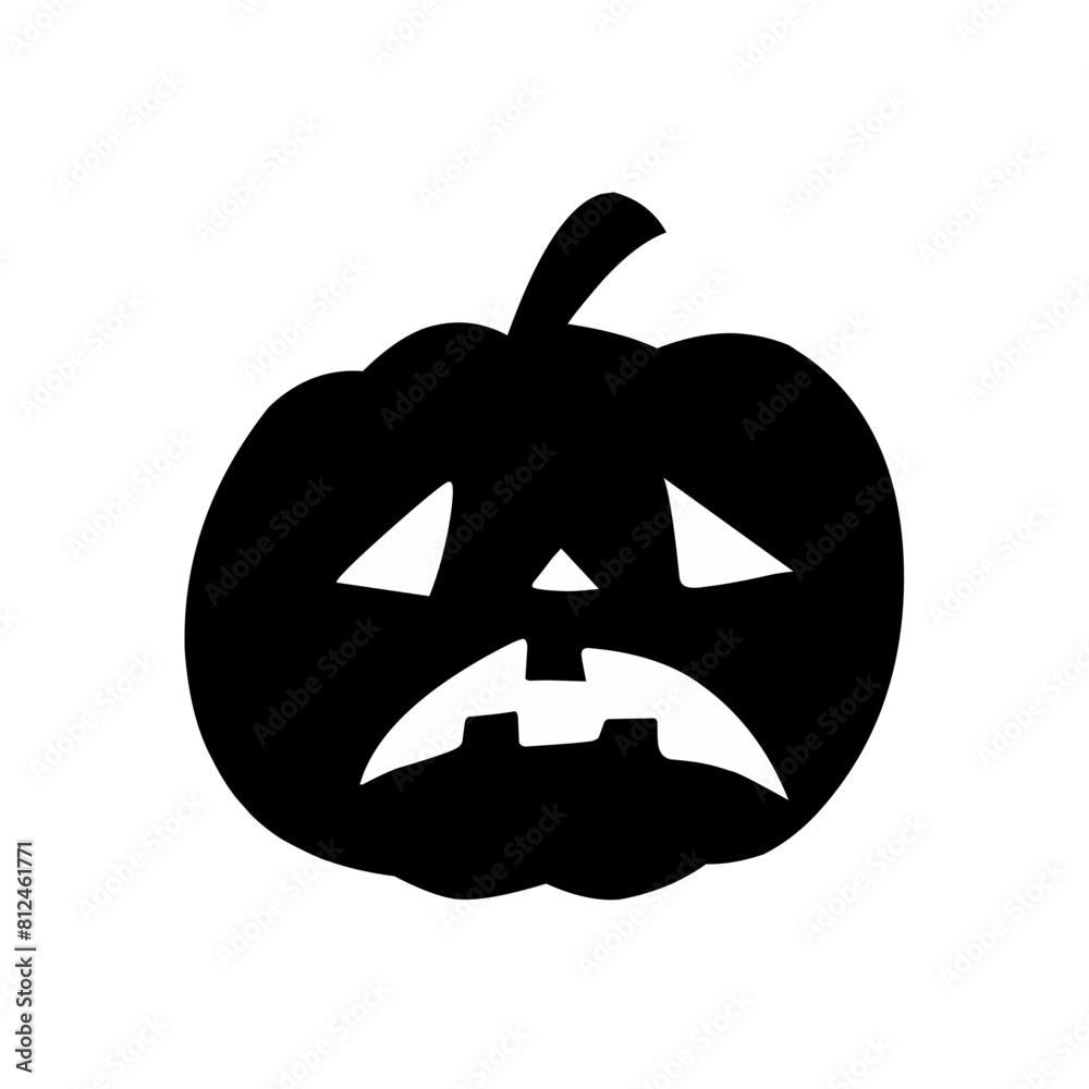 set of black Halloween pumpkin icons vector set of black Halloween pumpkin icons vector