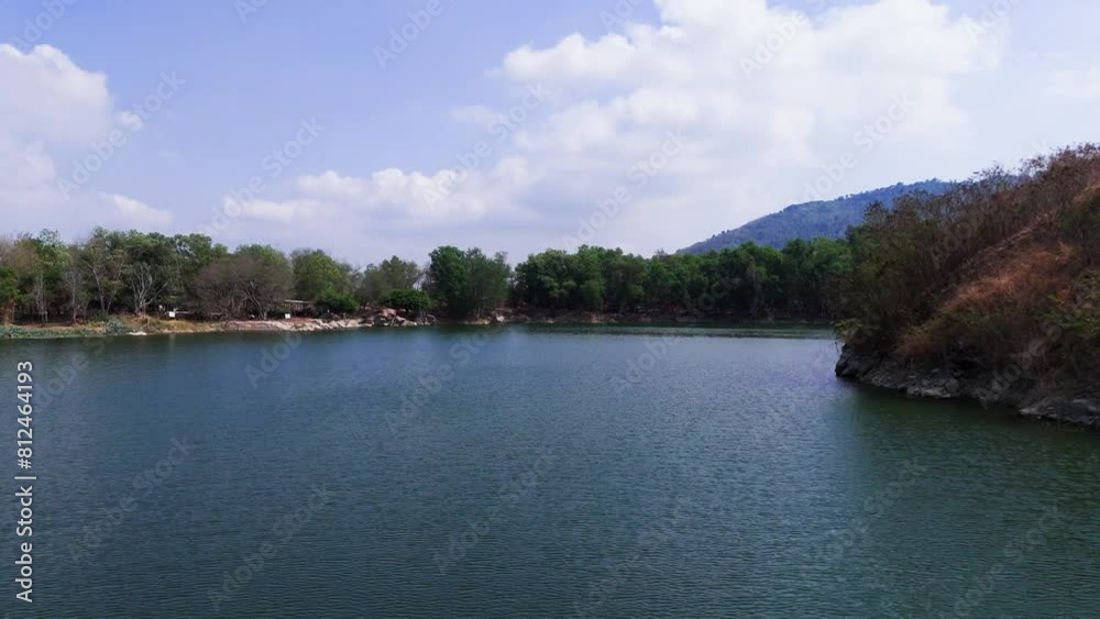 Aerial view of the lake in Vietnam Aerial view of the lake in Vietnam
