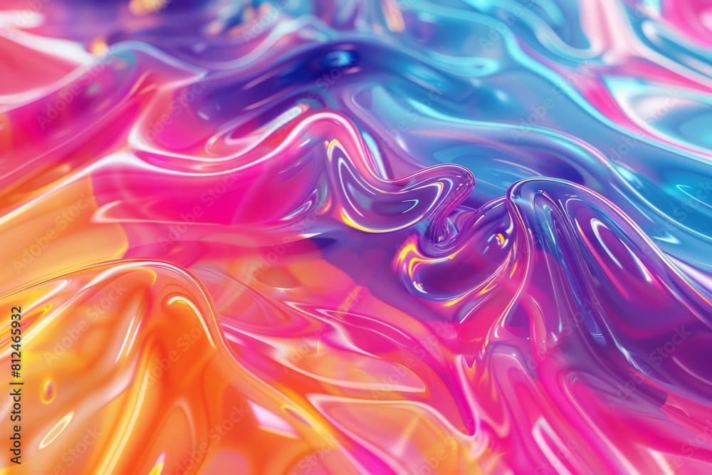 Obraz premium A colorful, shiny, and shiny surface with a rainbow of colors