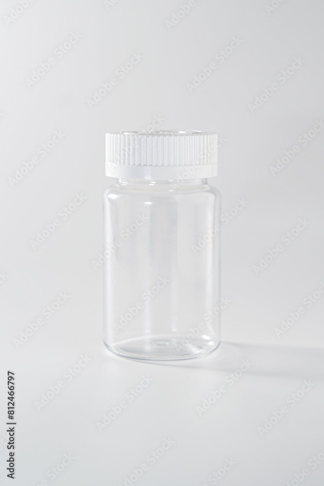 transparent empty bottle MEDICINE transparent empty bottle MEDICINE