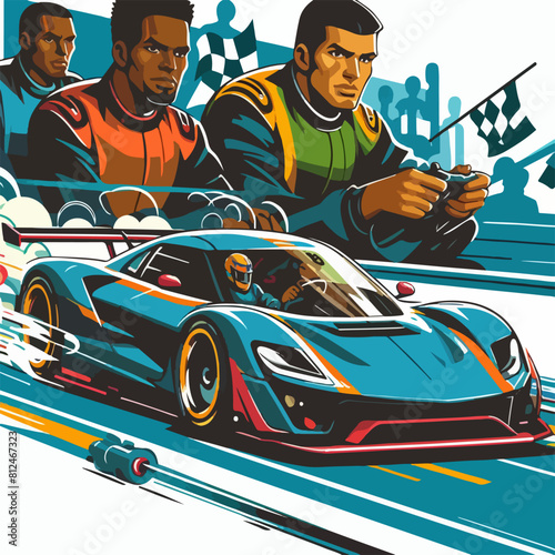 speed race nascar champion poster
