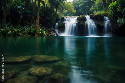 waterfall in the jungle