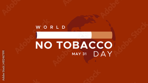 design template about commemorating world no tobacco day. concept of caring for lung health from tobacco. No smoking design. awareness of the health dangers of tobacco photo