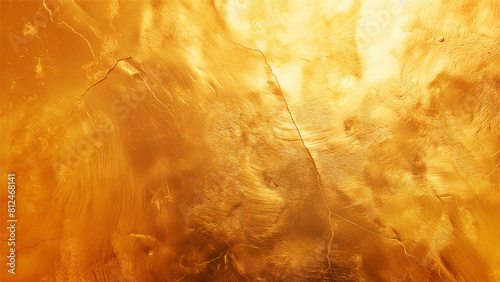 Gold texture background. Yellow shiny gold with gloss light reflection, vibrant golden luxury wallpaper.