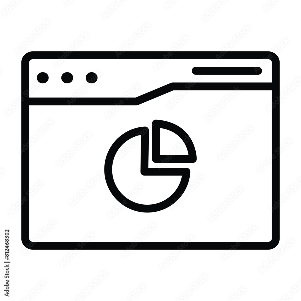 Analytics web line icon Analytics web line icon