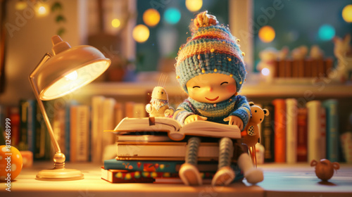 child reading a book