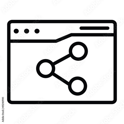 Sharing web line icon 